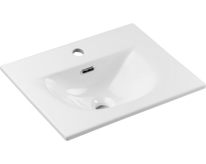 Keramické zápustné umyvadlo Sky3 50 cm lesklé bílé