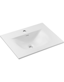 Keramické zápustné umyvadlo Sky1 60 cm matné bílé