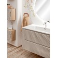 Závěsná skříňka pod umyvadlo Ocean 120 cm dub olejovaný/béžová