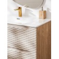 Závěsná skříňka pod umyvadlo Ocean 60 cm dub olejovaný/béžová