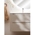 Závěsná skříňka pod umyvadlo Ocean 60 cm dub olejovaný/béžová