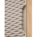 Závěsná koupelnová skříňka Ocean 35 cm 1DQ dub olejovaný/béžová