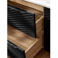 Závěsná skříňka pod umyvadlo Ocean 60 cm dub olejovaný/černá