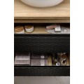 Závěsná skříňka pod umyvadlo Ocean 70 cm dub olejovaný/černá
