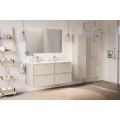 Vysoká závěsná koupelnová skříňka Bella Cashmere 1D kašmírová