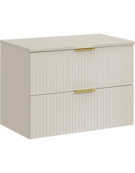 Závěsná skříňka pod umyvadlo Adele Cashmere s deskou 80 cm kašmír