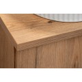 Závěsná skříňka Nova Denim Anna s deskou a umyvadly 140 cm modrá/dub coast evoke
