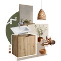 Deska pod umyvadlem Nova Oak A 89-90 dub evoke