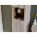 Vysoká závěsná koupelnová skříňka Nova Cashmere 80-03-2D kašmírová