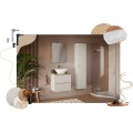 Závěsná skříňka Bella Cashmere I s deskou a umyvadlem 120 cm kašmírová