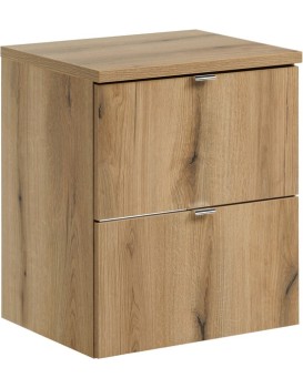 Závěsná umyvadlová skříňka Nova Oak s deskou 50 cm dub evoke