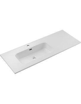 Keramické zápustné umyvadlo Go 120 cm levé bílé