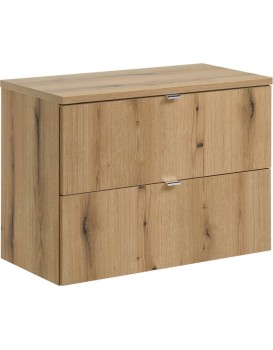 Závěsná skříňka pod umyvadlo Nova Oak I s deskou 80 cm dub coast evoke