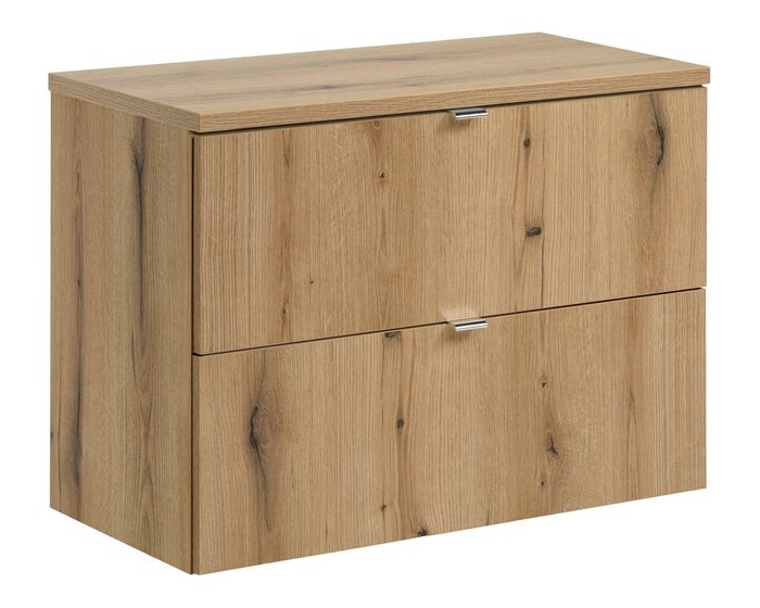 Závěsná skříňka pod umyvadlo Nova Oak I s deskou 80 cm dub coast evoke