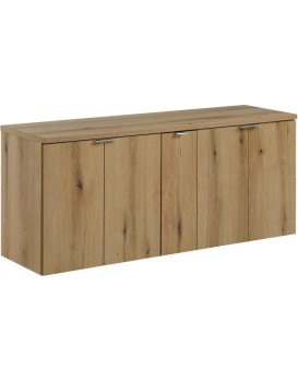 Závěsná skříňka pod umyvadlo Nova Oak s deskou 140 cm dub evoke