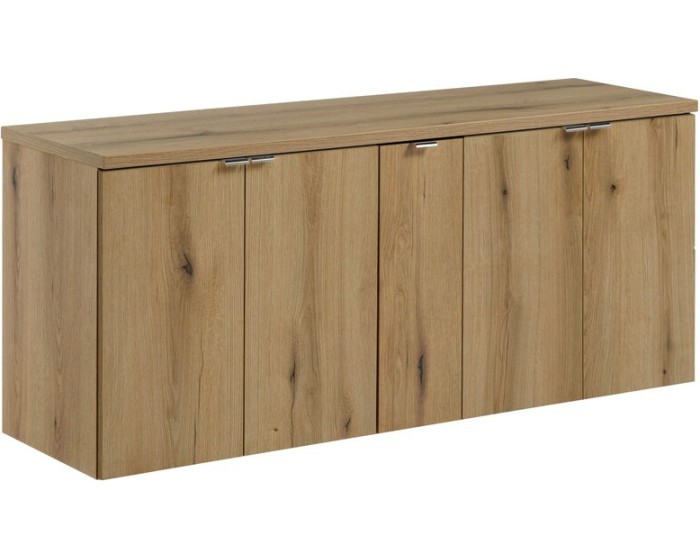 Závěsná skříňka pod umyvadlo Nova Oak s deskou 140 cm dub evoke