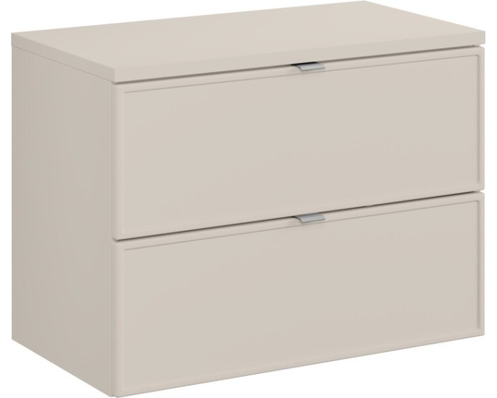 Závěsná skříňka pod umyvadlo Bella Cashmere I s deskou 80 cm kašmír