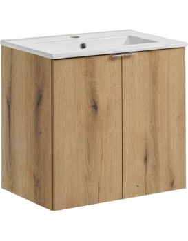 Závěsná skříňka Nova Oak Dance II se zápustným umyvadlem 60 cm dub coast evoke