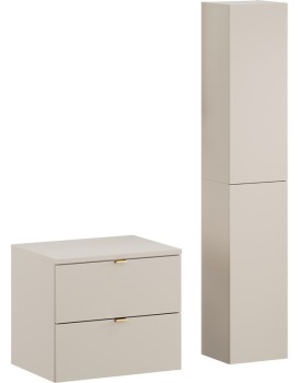 Koupelnová sestava Dalia Cashmere s deskou a skříňkami 60 cm kašmírová