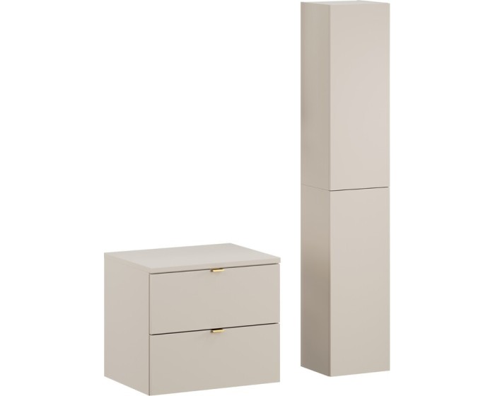 Koupelnová sestava Dalia Cashmere s deskou a skříňkami 60 cm kašmírová