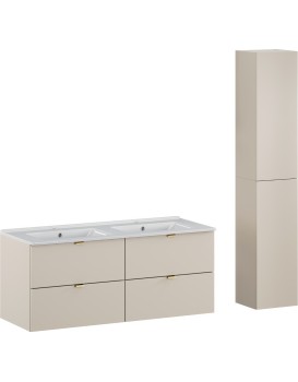 Koupelnová sestava Dalia Cashmere Lava se skříňkami a umyvadlem 120 cm kašmírová