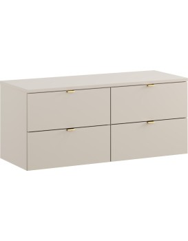 Závěsná skříňka pod umyvadlo Dalia Cashmere s deskou 120 cm kašmírová