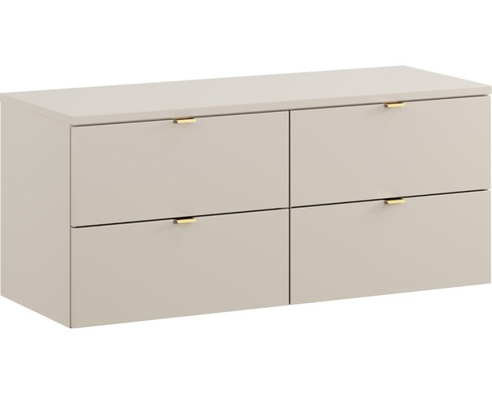 Závěsná skříňka pod umyvadlo Dalia Cashmere s deskou 120 cm kašmírová