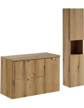 Koupelnová sestava Nova Oak 90 cm se skříňkami dub coast evoke