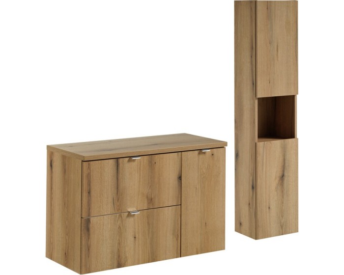 Koupelnová sestava Nova Oak 90 cm se skříňkami dub coast evoke