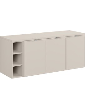 Závěsná skříňka Bella Cashmere s deskou 140 cm kašmírová