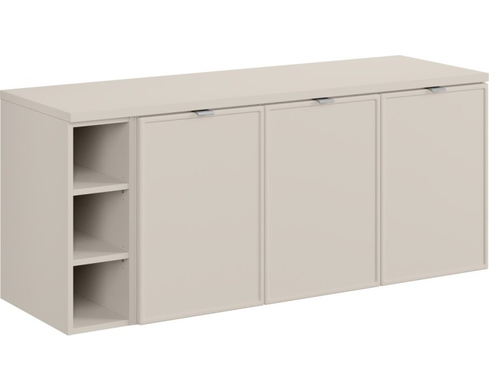 Závěsná skříňka Bella Cashmere s deskou 140 cm kašmírová