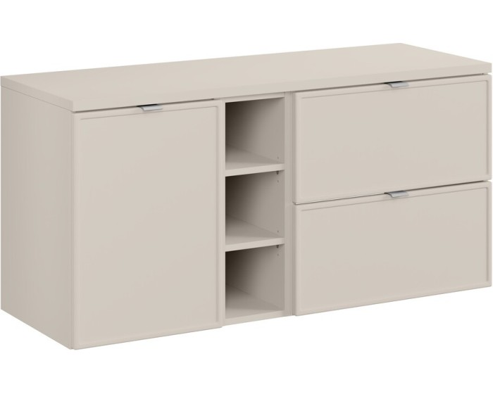 Závěsná skříňka Bella Cashmere s deskou 120 cm kašmírová
