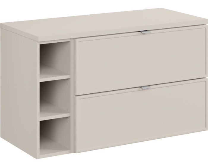 Závěsná skříňka Bella Cashmere s deskou 100 cm kašmírová