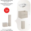 Koupelnová sestava Dalia Cashmere Lava se zápustným umyvadlem a skříňkami 60 cm kašmírová/dub wotan