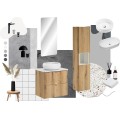 Deska pod umyvadlem Nova Oak A 89-90 dub evoke