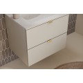 Závěsná skříňka pod umyvadlo Dalia Cashmere Nordic s deskou 80 cm kašmírová/dub cremona