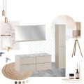 Závěsná skříňka pod umyvadlo Dalia Cashmere 80 cm kašmír