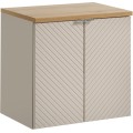 Závěsná skříňka Viva Cashmere s deskou 60 cm kašmírová/dub evoke
