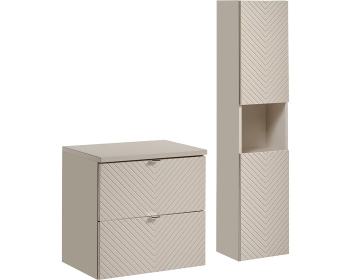 Koupelnová sestava Viva Cashmere I s deskou a skříňkami 60 cm kašmírová