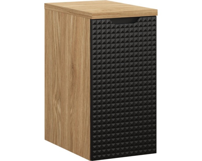 Závěsná koupelnová skříňka Luxor Black s deskou 81-30-1D černý/dub olejovaný