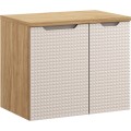 Závěsná skříňka pod umyvadlo Luxor Beige s deskou 70 cm béžová/dub olejovaný