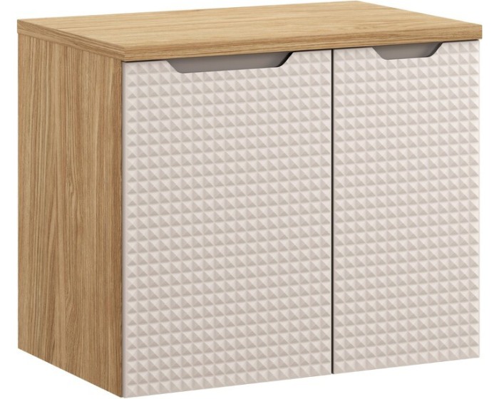 Závěsná skříňka pod umyvadlo Luxor Beige s deskou 70 cm béžová/dub olejovaný