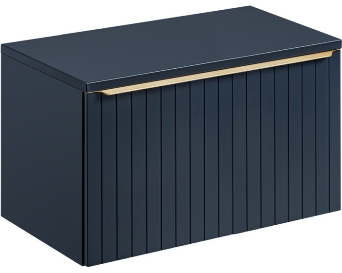 Závěsná skříňka pod umyvadlo Santa Fe s deskou 80 cm tmavě modrá