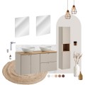 Závěsná skříňka Viva Cashmere s deskou 60 cm kašmírová