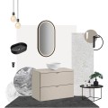 Závěsná skříňka Viva Cashmere s deskou 60 cm kašmírová