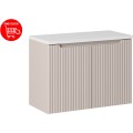 Závěsná skříňka pod umyvadlo Nova Cashmere I s deskou 80 cm kašmír/bílá