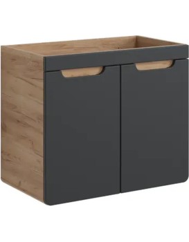 Závěsná skříňka pod umyvadlo Aruba 8204 70 cm dub craft zlatý/vesmírně šedá