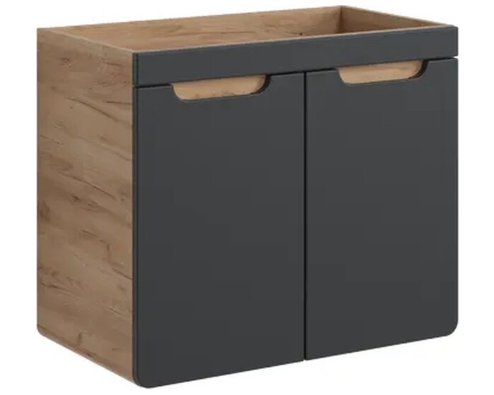 Závěsná skříňka pod umyvadlo Aruba 8204 70 cm dub craft zlatý/vesmírně šedá