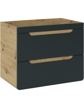 Závěsná skříňka pod umyvadlo Aruba 70 cm dub craft zlatý/vesmírně šedá mat