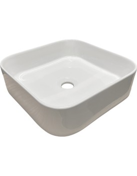 Keramické umyvadlo na desku Sara-2 37,5 cm bílý lesk